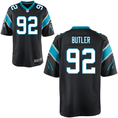 Men's Carolina Panthers #92 Vernon Butler Black Team Color Stitched NFL Nike Elite Jersey