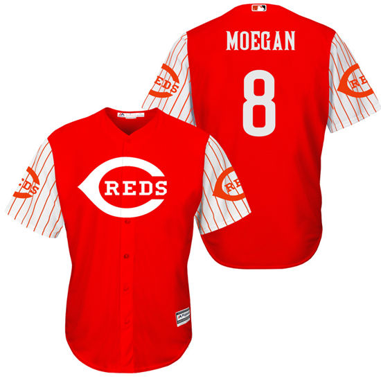 Men's Cincinnati Reds Retired Player #8 Joe Morgan Red Turn Back the Clock Throwback Authentic Player Jersey