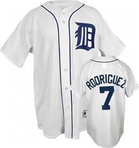 Men's Detroit Tigers #7 Ivan Rodriguez White Home Majestic Cooperstown Throwback Jersey