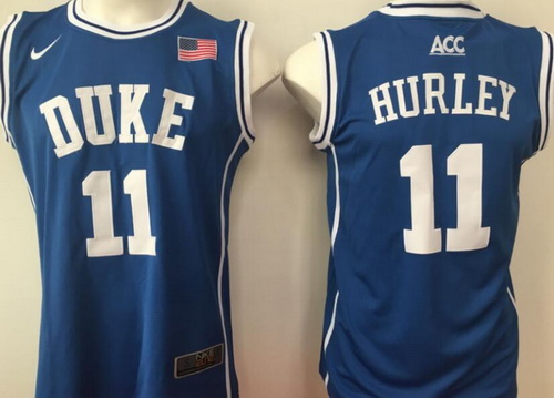 Men's Duke Blue Devils #11 Bobby Hurley Royal Blue Round Collar College Basketball Stitched Nike Swingman Jersey