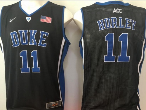 Men's Duke Blue Devils #11 Bobby Hurley Black College Basketball Stitched Nike Swingman Jersey