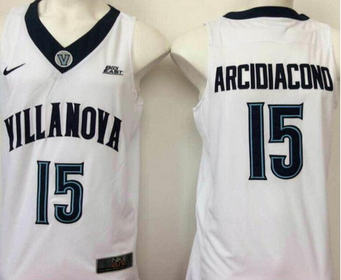 Men's Villanova Wildcats #15 Ryan Arcidiacono 2012-16 Nike White College Basketball Stitched NCAA Jersey