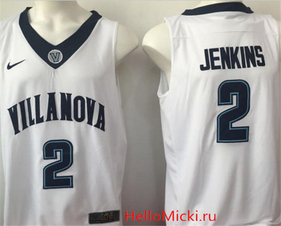 Men's Villanova Wildcats #2 Kris Jenkins 2012-16 Nike White College Basketball Stitched NCAA Jersey