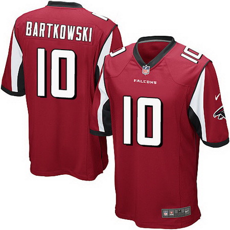 Youth Atlanta Falcons #10 Steve Bartkowski Retired Red Team Color Stitched NFL Nike Game Jersey