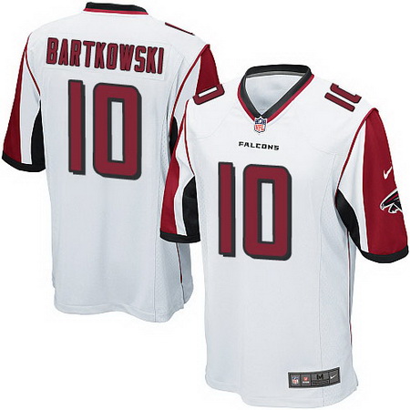Youth Atlanta Falcons #10 Steve Bartkowski Retired White Road Stitched NFL Nike Game Jersey