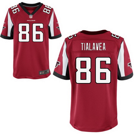 Men's Atlanta Falcons #86 D. J. Tialavea Red Team Color Stitched NFL Nike Elite Jersey