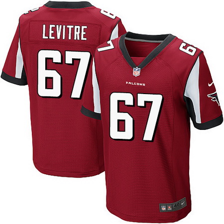 Men's Atlanta Falcons #67 Andy Levitre Red Team Color Stitched NFL Nike Elite Jersey