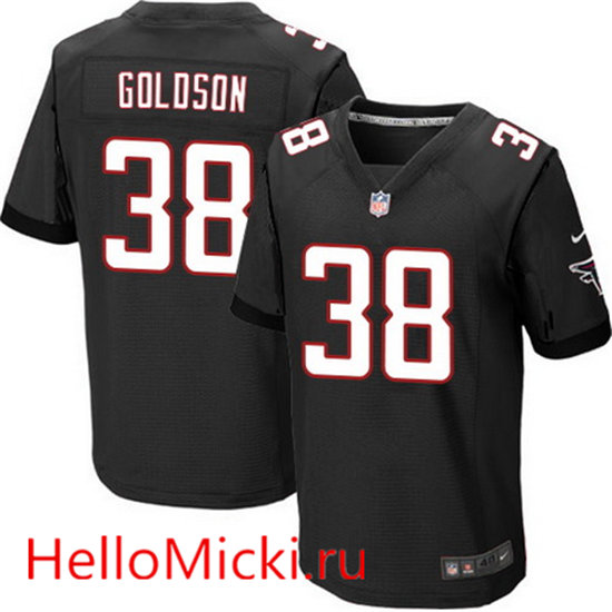 Men's Atlanta Falcons #38 Dashon Goldson Black Alternate Stitched NFL Nike Elite Jersey