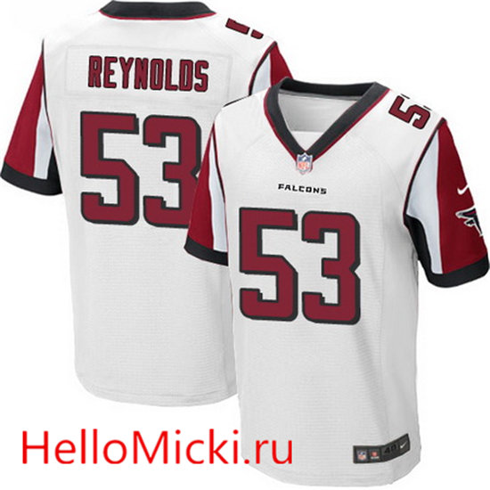 Men's Atlanta Falcons #53 LaRoy Reynolds White Road Stitched NFL Nike Elite Jersey
