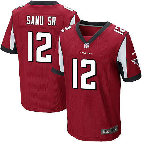 Men's Atlanta Falcons #12 Mohamed Sanu Sr Red Team Color Stitched NFL Nike Elite Jersey