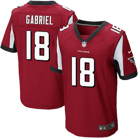 Men's Atlanta Falcons #18 Taylor Gabriel Red Team Color Stitched NFL Nike Elite Jersey