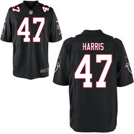 Men's Atlanta Falcons #47 Josh Harris Black Alternate Stitched NFL Nike Elite Jersey