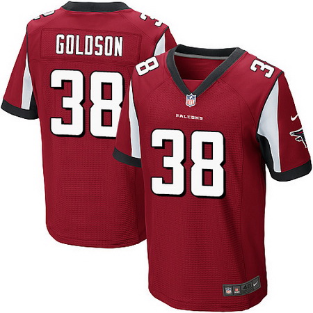 Men's Atlanta Falcons #38 Dashon Goldson Red Team Color Stitched NFL Nike Elite Jersey