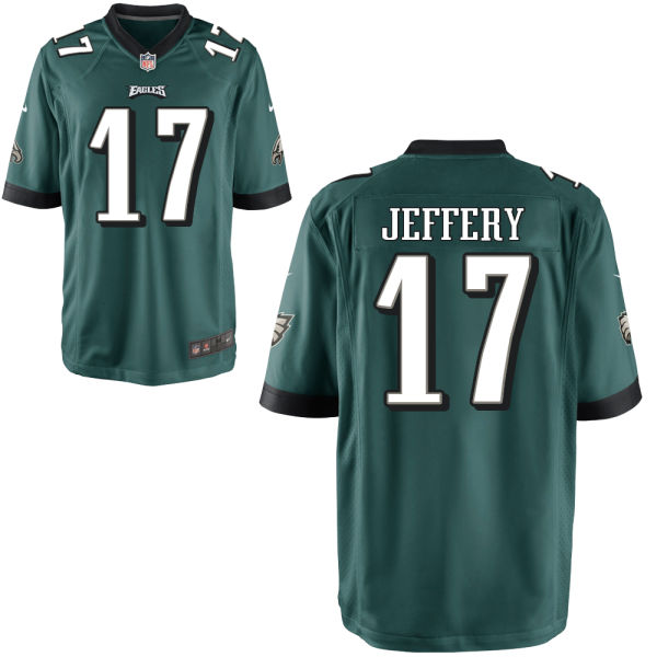 Youth Philadelphia Eagles #17 Alshon Jeffery Nike Midnight Green Player Game Jersey