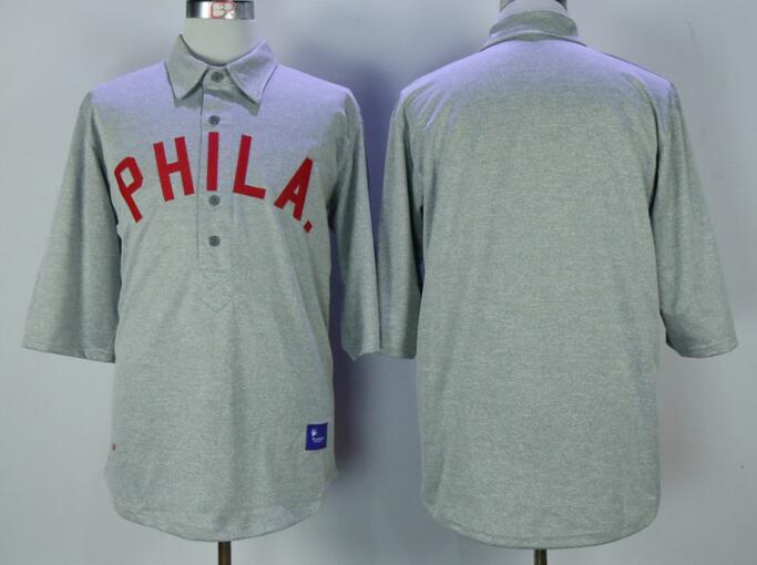 Men's 1900 Philadelphia phillies Mitchell and Ness Gray Authentic Throwback jersey