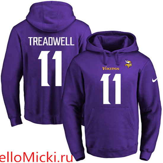 Nike Vikings 11 Laquon Treadwell Purple Men's Pullover Hoodie2