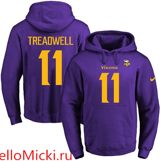 Nike Vikings 11 Laquon Treadwell Purple Men's Pullover Hoodie