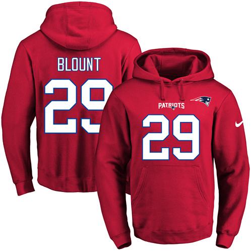 Nike Patriots 29 LeGarrette Blount Red Men's Pullover Hoodie