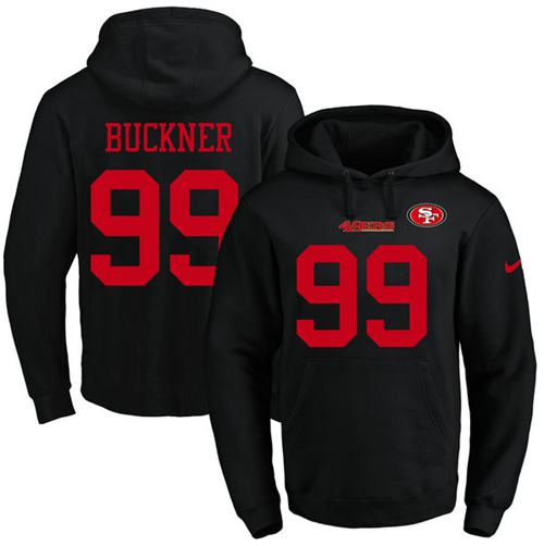 Nike 49ers 99 DeForest Buckner Black Men's Pullover Hoodie