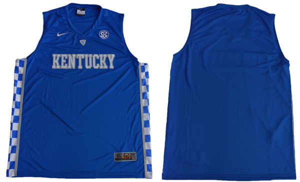 Men's Kentucky Wildcats Blank 2017 Royal Blue College Basketball Elite Jersey