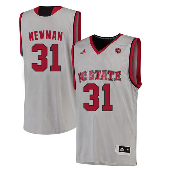 Men's NC State Wolfpack Spencer Newman 31 College Basketball Jersey - White