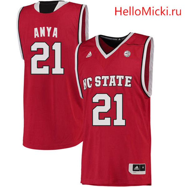 Men's NC State Wolfpack BeeJay Anya 21 College Basketball Jersey - Red