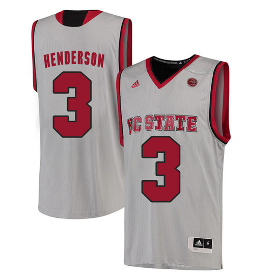 Men's NC State Wolfpack Terry Henderson 3 College Basketball Jersey - White