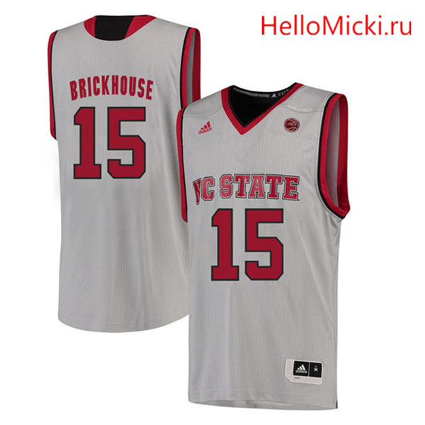 Men's NC State Wolfpack Chris Brickhouse 15 College Basketball Jersey - White