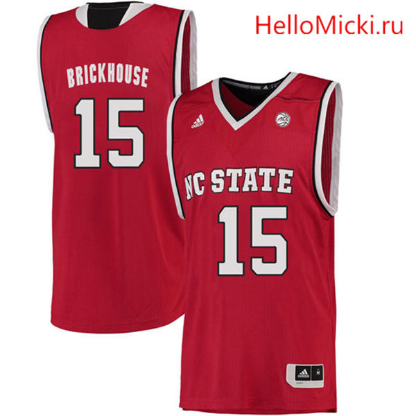 Men's NC State Wolfpack Chris Brickhouse 15 College Basketball Jersey - Red