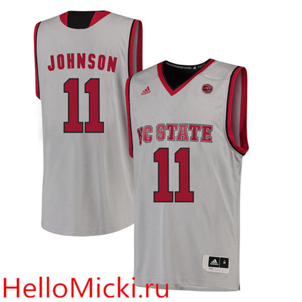 Men's NC State Wolfpack Markell Johnson 11 College Basketball Jersey - White