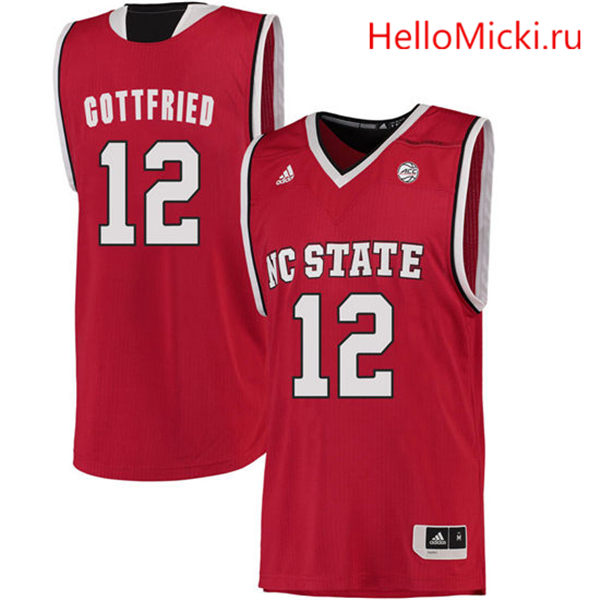 Men's NC State Wolfpack Cameron Gottfried 12 College Basketball Jersey - Red