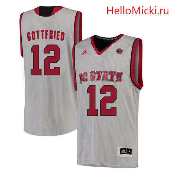 Men's NC State Wolfpack Cameron Gottfried 12 College Basketball Jersey - White