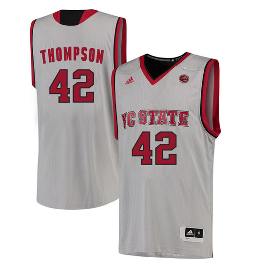 Men's NC State Wolfpack Tucker Thompson 42 College Basketball Jersey - White