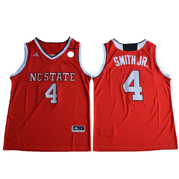 Men's NC State Wolfpack #4 Dennis Smith Jr. College Basketball Jersey - Red