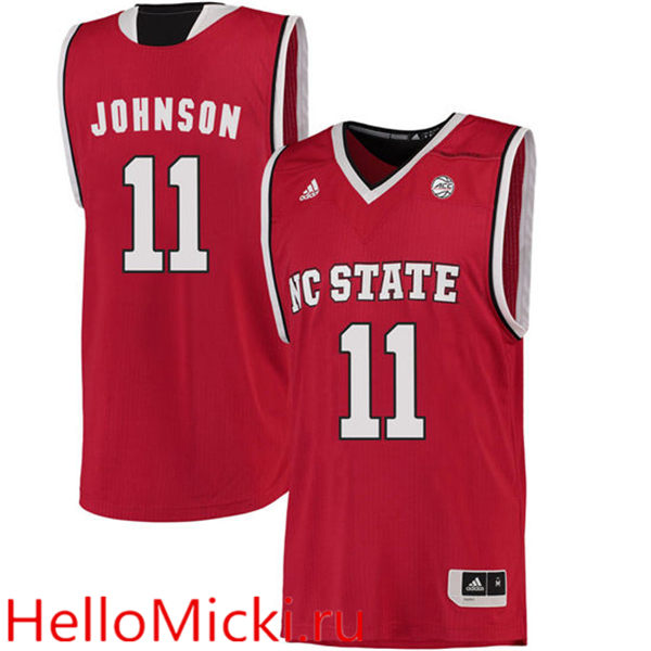 Men's NC State Wolfpack Markell Johnson 11 College Basketball Jersey - Red