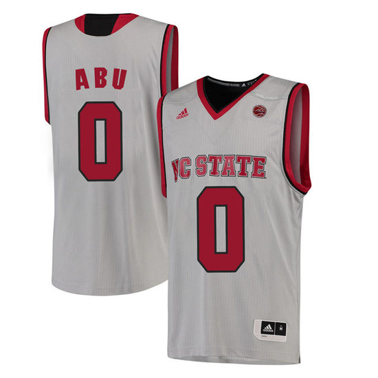 Men's NC State Wolfpack Abdul-Malik Abu  0 College Basketball Jersey - White