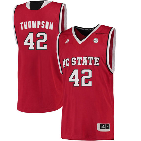 Men's NC State Wolfpack Tucker Thompson 42 College Basketball Jersey - Red