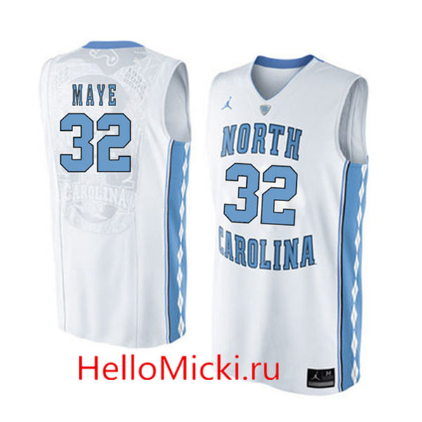 Men's North Carolina Tar HeelsLuke Maye 32 White Soul Swingman Basketball Jersey