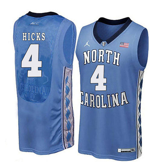 Men's North Carolina Tar Heels Isaiah Hicks 4 Light Blue Soul Swingman Basketball Jersey