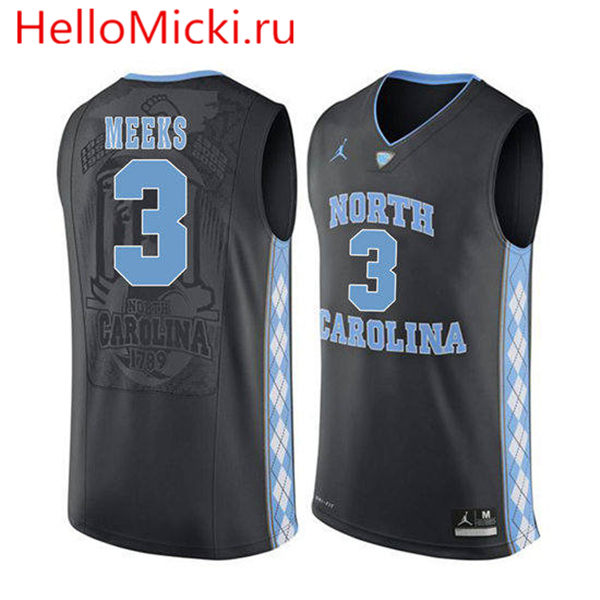 Men's North Carolina Tar Heels Kennedy Meeks 3 Black Soul Swingman Basketball Jersey