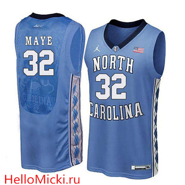 Men's North Carolina Tar Heels Luke Maye 32 Light Blue Soul Swingman Basketball Jersey