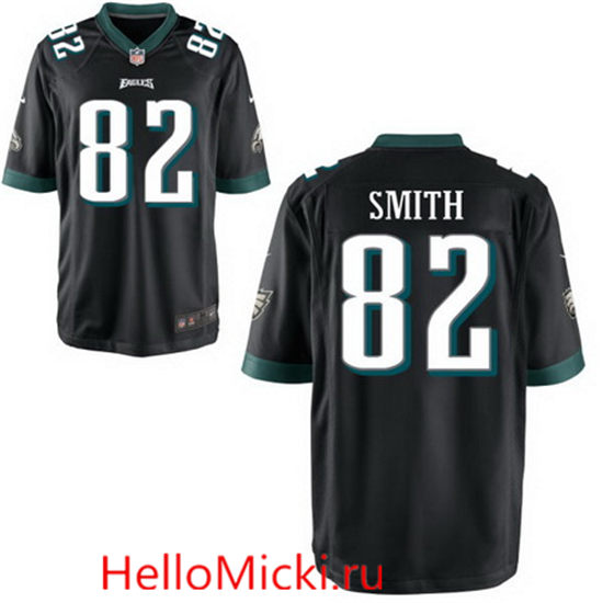 Men's Philadelphia Eagles #82 Torrey Smith Alternate Black Nike Elite Jersey