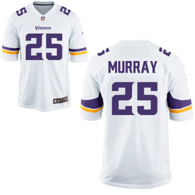 Men's Minnesota Vikings #25 Latavius Murray White Road Nike Elite Jersey