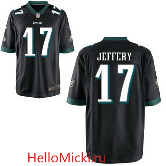 Men's Philadelphia Eagles #17 Alshon Jeffery Alternate Black Nike Elite Jersey