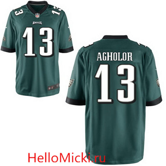 Men's Philadelphia Eagles #13 Nelson Agholor Nike Midnight Green Elite Jersey