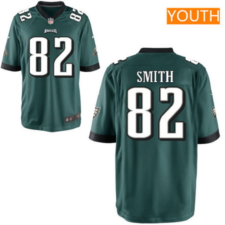 Youth Philadelphia Eagles #82 Torrey Smith Nike Midnight Green Player Game Jersey