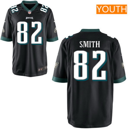 Youth Philadelphia Eagles #82 Torrey Smith Nike Alternate Black Player Game Jersey