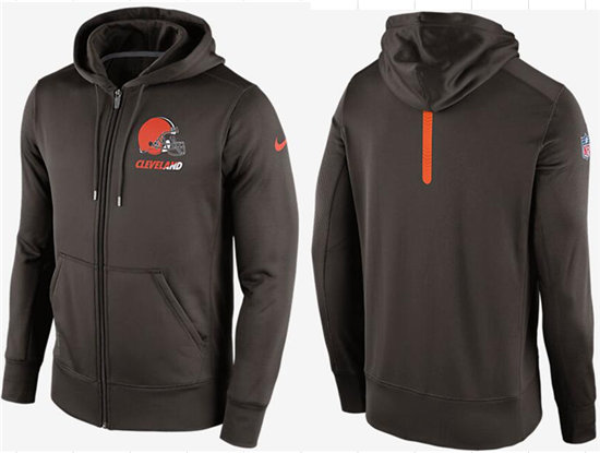 Nike Browns Brown Team Logo Full Zip Hoodie