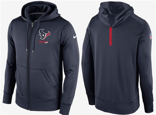 Nike Texans Navy Blue Team Logo Full Zip Hoodie