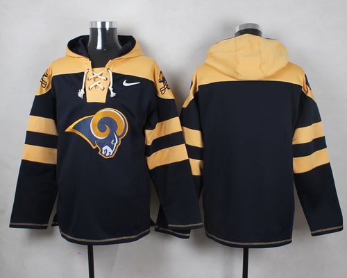 Nike Rams Blank Navy Blue Hooded Jersey